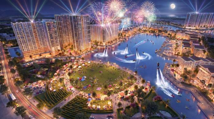 Festival Island được ví như sàn diễn kinh tế đêm với pháo hoa thường nhật suốt 365 ngày. Ảnh: Sun Group