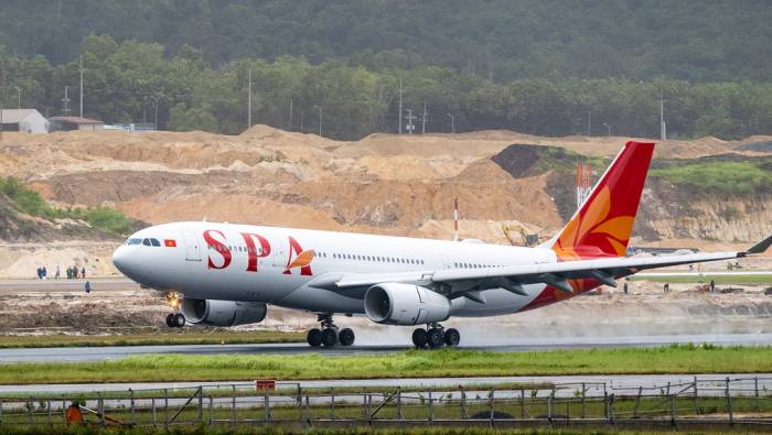 Máy bay Airbus A330 của Sun PhuQuoc Airways khai thác các chuyến bay đường dài.