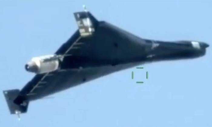 UAV được cho là mẫu Geran-4 của Nga. Ảnh: War Zone