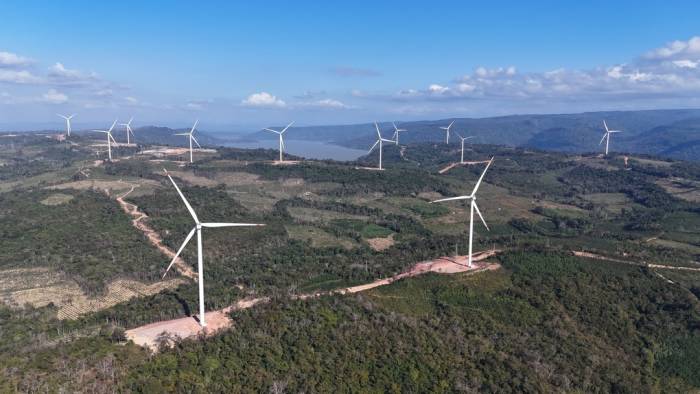 Nhà máy điện gió Savan 1 với công suất 495 MW là dự án năng lượng tái tạo đầu tiên của T&T Group tại Lào. Ảnh: Anh Chiến