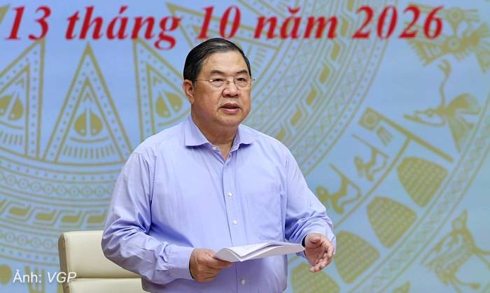 Phó thủ tướng Thường trực Phạm Gia Túc phát biểu tại phiên họp Ban Chỉ đạo Trung ương về chính sách nhà ở và thị trường bất động sản, sáng 13/10. Ảnh: VGP