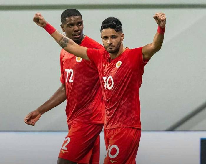 Tiền đạo Brazil Leo Artur (10) của Công an Hà Nội mừng bàn thắng trong trận thắng Lion City Sailors 1-0 ở lượt ra quân bảng B Cup CLB Đông Nam Á 2026-2027. Ảnh: ASEAN United FC