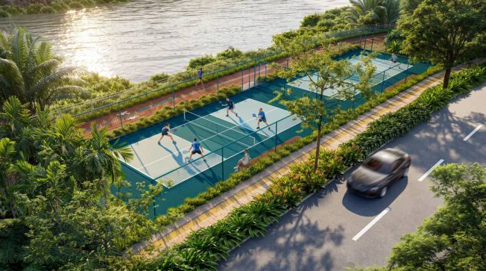 Cảnh quan công viên ven sông tại Palm City. Ảnh: Hướng Việt Properties