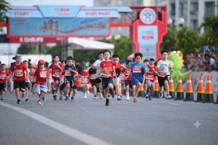 Giải chạy thu hút hàng nghìn runner nhí tham dự. Ảnh: Techcom Life
