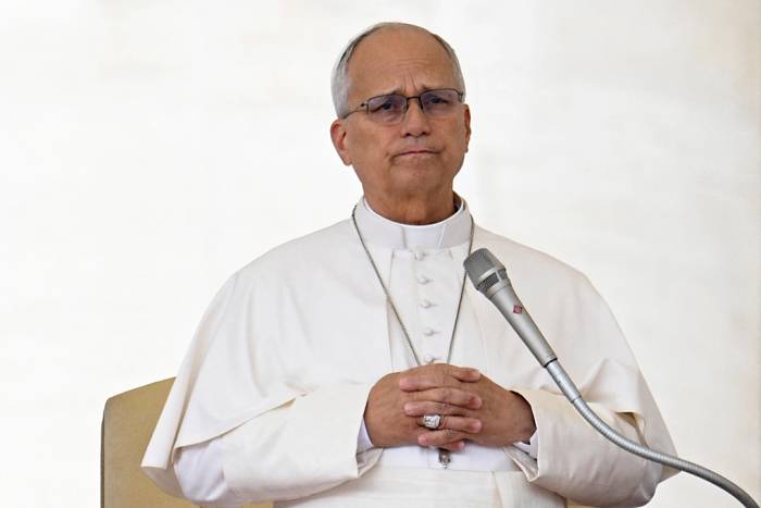 Giáo hoàng Leo XIV tại Quảng trường Thánh Peter ở Vatican ngày 7/10. Ảnh: AFP