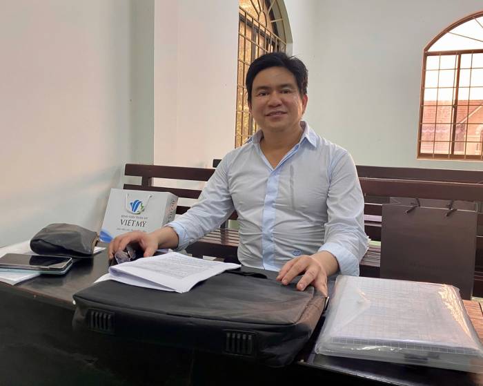 Ông Chiêm Quốc Thái tại tòa hôm 29/9. Ảnh: Hải Duyên