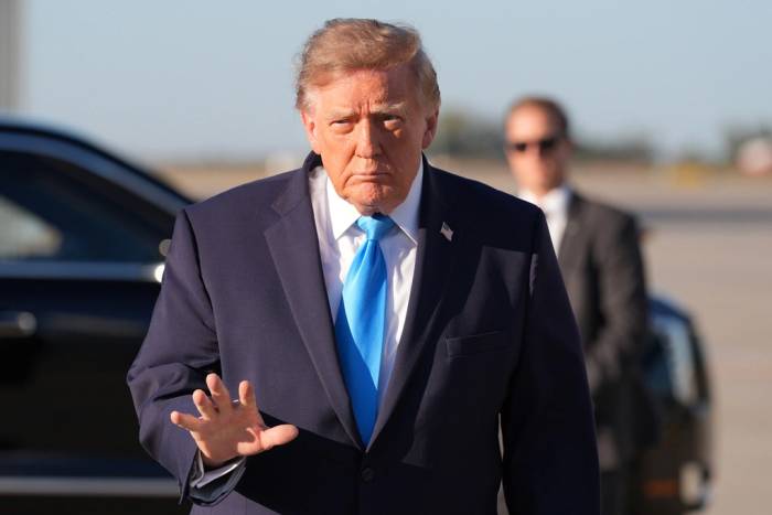 Tổng thống Donald Trump tại Grand Island, Nebraska, ngày 5/10. Ảnh: AP