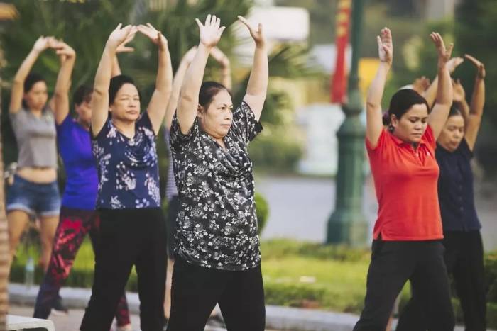 Tập luyện giúp phụ nữ bảo vệ sức khỏe. Ảnh minh họa: Đinh Tùng