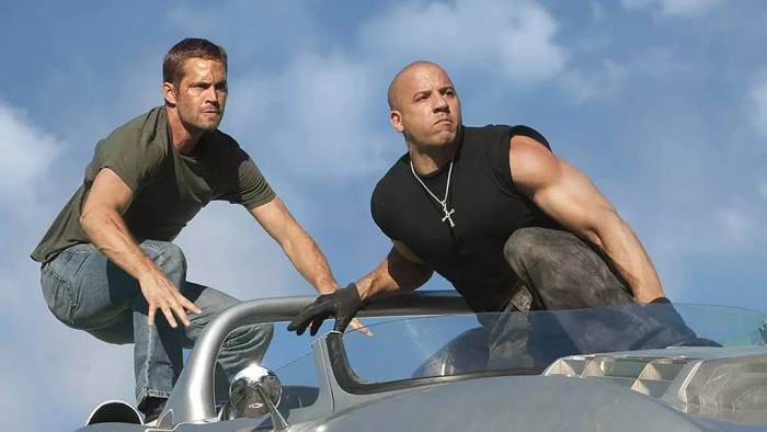 Vin Diesel (phải) - linh hồn của series Fast & Furious cùng bạn diễn - cố tài tử Paul Walker. Ảnh: Universal Pictures