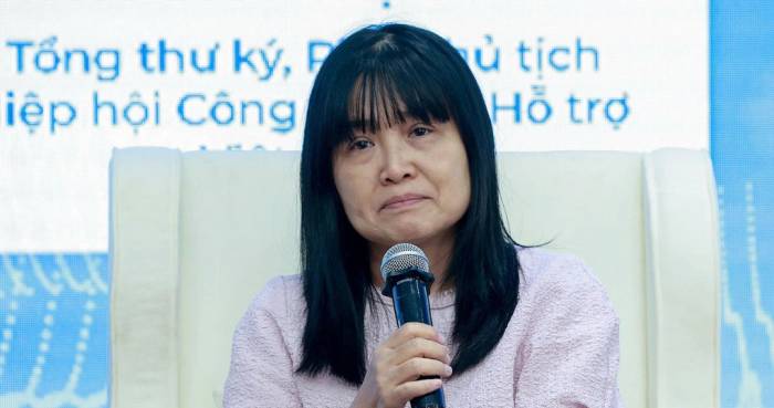 Bà Trương Thị Chí Bình, Phó chủ tịch Hiệp hội Công nghiệp Hỗ trợ Việt Nam (VASI), tại sự kiện. Ảnh: Báo Tài chính - Đầu tư
