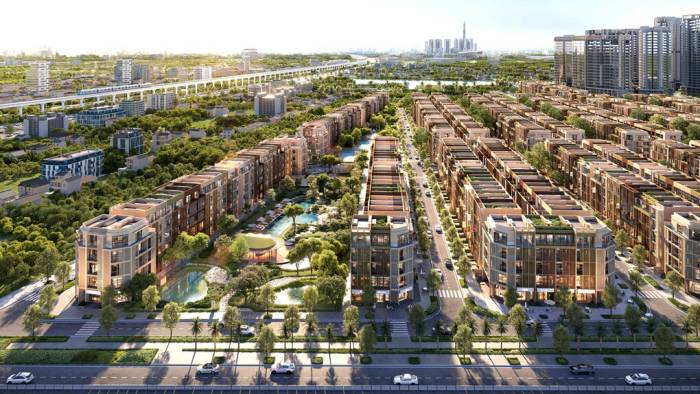Soho nằm tại vị trí trung tâm khu đô thị The Global City, TP HCM. Ảnh: