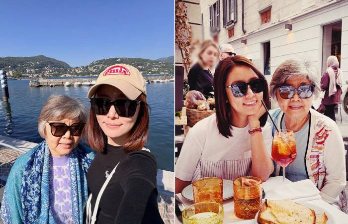 Lâm Tâm Như dự tuần thời trang ở Italy, sau đó cùng mẹ rong chơi châu Âu. Ảnh: Weibo