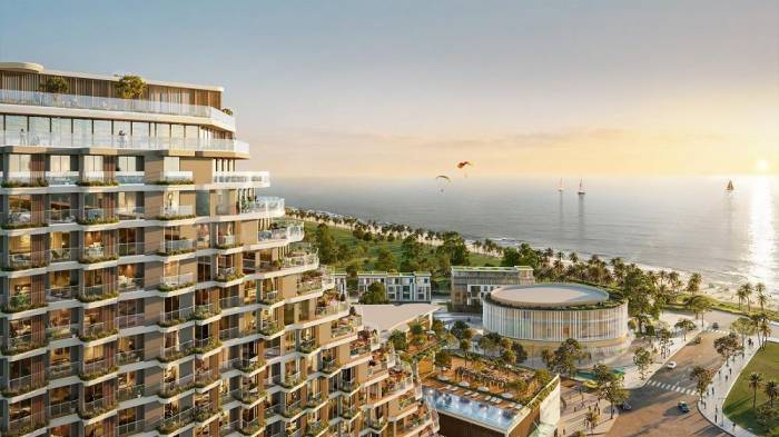 Meypearl Harmony cách biển Bãi Trường khoảng 150 m. Ảnh: Meygroup