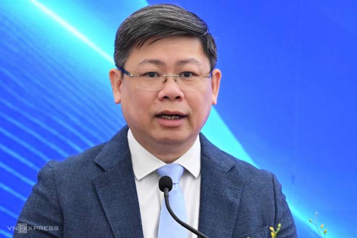 PGS. TS Hoàng Hữu Hạnh, Phó cục trưởng Chuyển đổi số quốc gia phát biểu khai mạc Smart City Asia 2026. Ảnh: Trọng Đạt