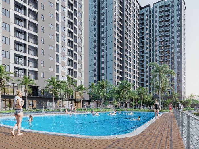 Hệ tiện ích được bố trí gần khu căn hộ, tạo thuận lợi cho nhu cầu sinh hoạt và vui chơi hàng ngày của cư dân. Ảnh: CĐT