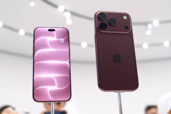 iPhone 18 Pro/18 Pro Max tại lễ ra mắt ở trụ sở Apple Park (Cupertino, California, Mỹ) ngày 9/9/2026. Ảnh: Tuấn Hưng