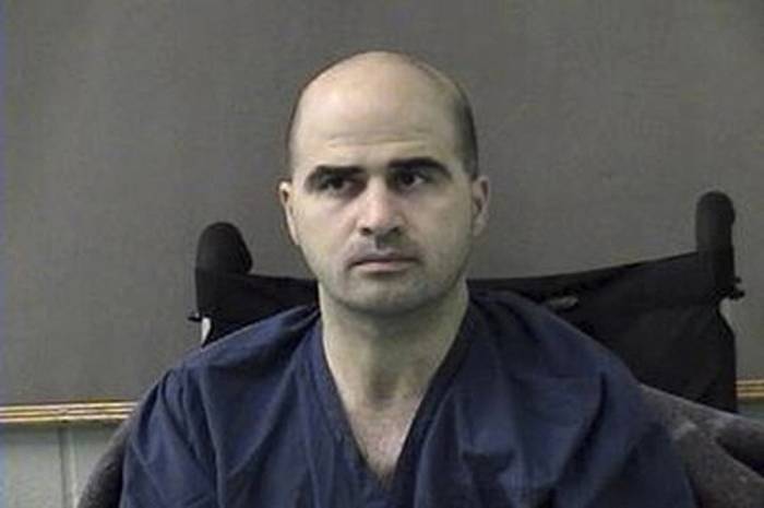 Nidal Hasan tại nhà tù bang Texas tháng 4/2010. Ảnh: Văn phòng Cảnh sát trưởng hạt Bell