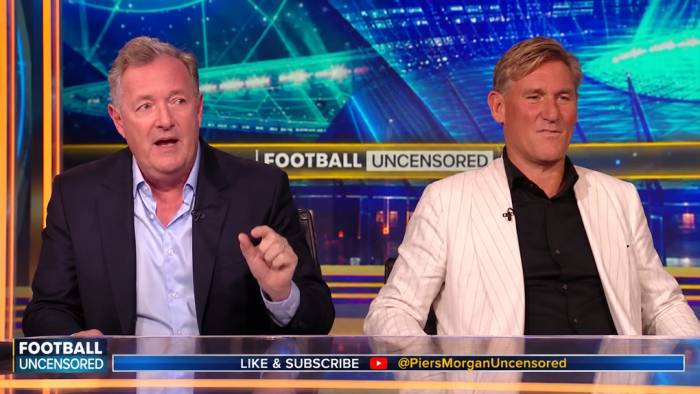 Nhà báo Anh Piers Morgan (trái) và bình luận viên Simon Jordan.