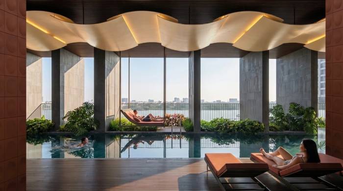 Ý tưởng phối cảnh không gian thư giãn, vận động tại khu căn hộ. Ảnh: Filmore Development
