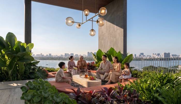 Ý tưởng không gian chung thiết kế theo hướng mở để kết nối các thành viên. Ảnh: Filmore Development