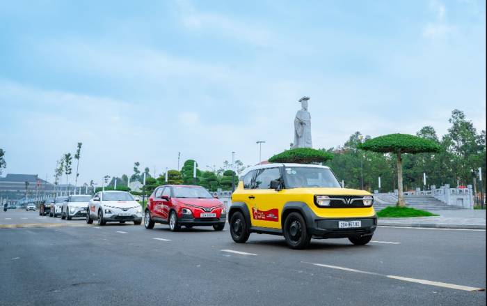 Dàn xe điện VinFast tại một sự kiện. Ảnh: VinFast