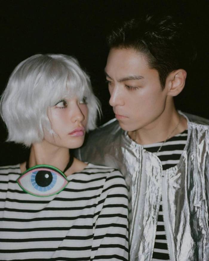 T.O.P và Nana đóng MV. Ảnh: Instagram/T.O.P