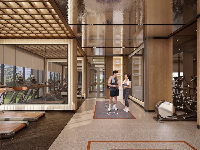 Phối cảnh phòng gym trong tòa căn hộ. Ảnh: Sun Property