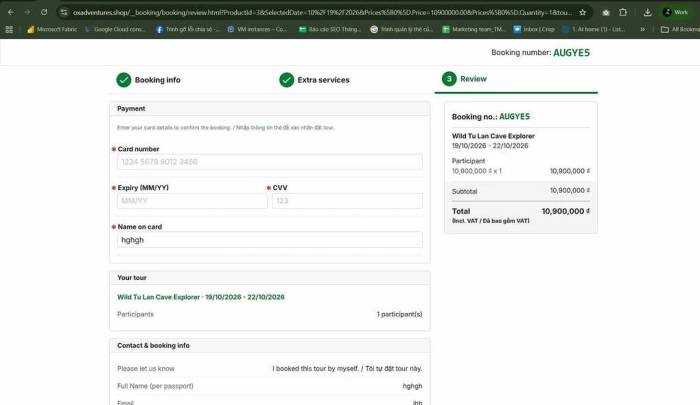 Tour Sơn Đoòng giá 80 triệu đồng bị rao bán trên website giả mạo