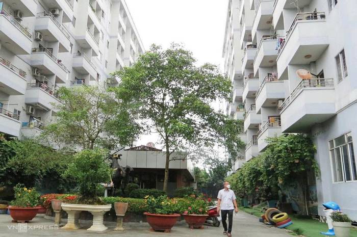 Nhà lưu trú công nhân Thiên Phát dành cho công nhân Khu chế xuất Linh Trung II, phường Tam Bình, TP HCM. Ảnh: Lê Tuyết
