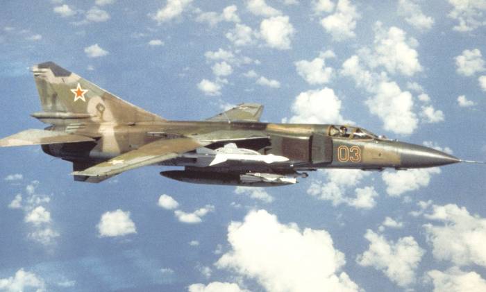 Tiêm kích MiG-23 Liên Xô. Ảnh: BQP Mỹ