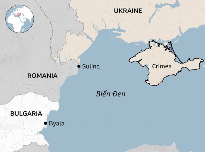 Vị trí thị trấn Byala ở Bulgaria. Đồ họa: BBC