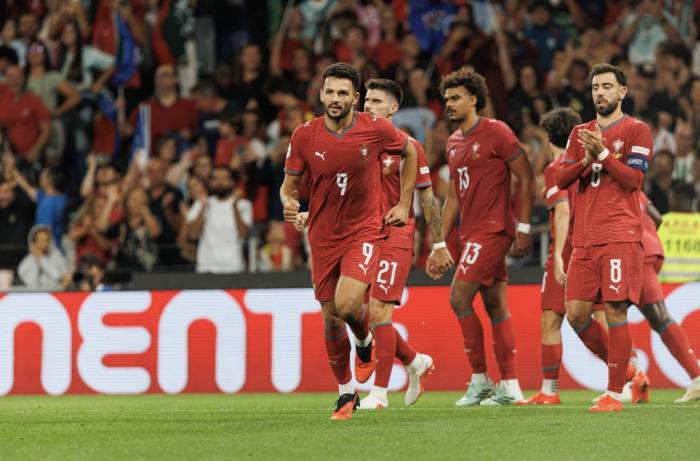 Goncalo Ramos mừng bàn ấn định chiến thắng 2-1. Ảnh: Imago