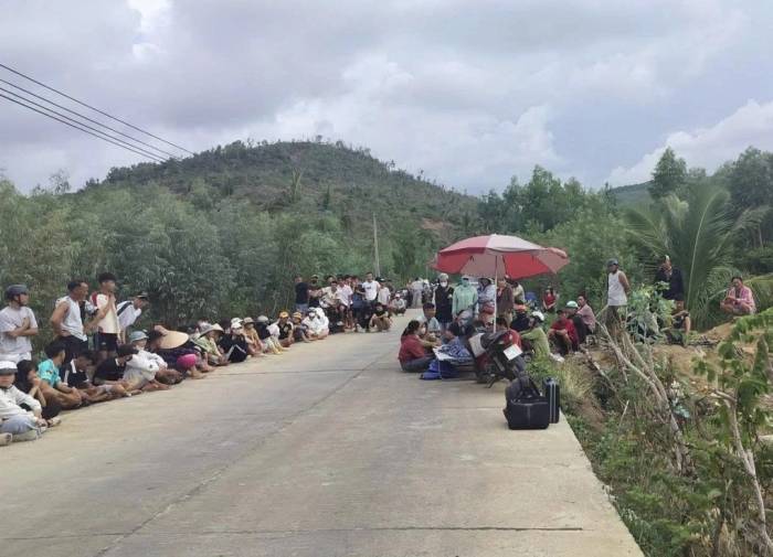 Khu vực nữ sinh tự gây tai nạn ở phường Sông Cầu. Ảnh: Thế Huyền