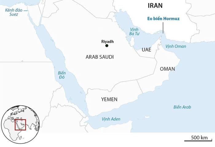 Vị trí thủ đô Riyadh của Arab Saudi. Đồ họa: Guardian