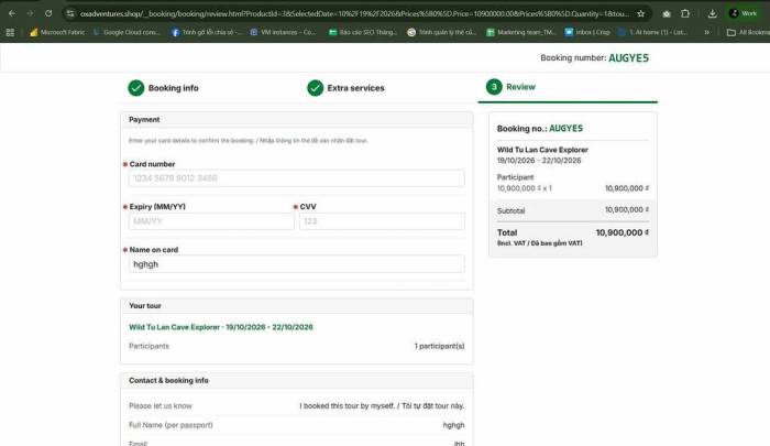 Tour Sơn Đoòng giá 80 triệu đồng bị rao bán trên website giả mạo