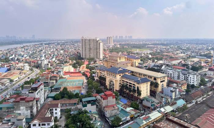 Một phần khu vực phường Vĩnh Hưng nhìn từ phía cầu Vĩnh Tuy tháng 10/2026. Ảnh: Việt Hưng
