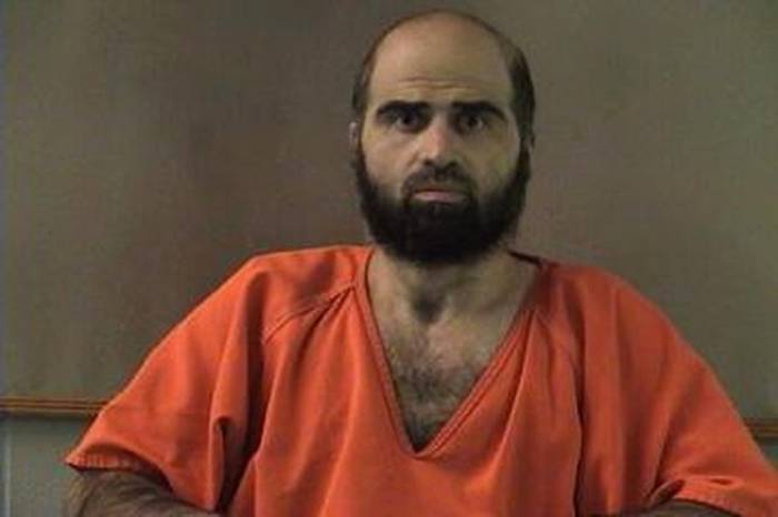 Hình ảnh cựu thiếu tá lục quân Mỹ Nidal Hasan trong tù, được sở cảnh sát hạt Bell của bang Texas công bố tháng 8/2012. Ảnh: Reuters