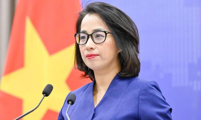 Người phát ngôn Bộ Ngoại giao Phạm Thu Hằng. Ảnh: BNG