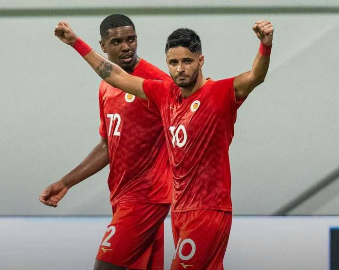 Tiền đạo Brazil Leo Artur (10) của Công an Hà Nội mừng bàn thắng trong trận thắng Lion City Sailors 1-0 ở lượt ra quân bảng B Cup CLB Đông Nam Á 2026-2027. Ảnh: ASEAN United FC