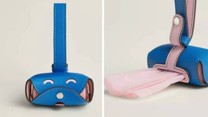 Túi đựng chất thải thú cưng bằng da, dài gần 7 cm. Ảnh: Hermès